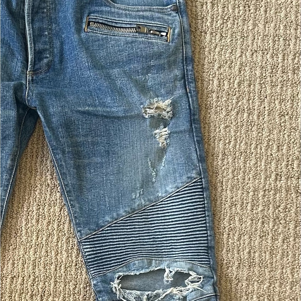 Balmain Paris Men’s Designer Jeans - washed denim